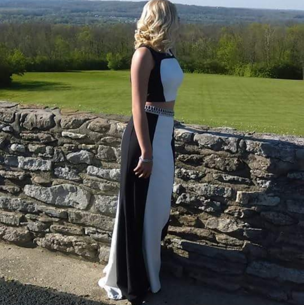 2 piece prom dress